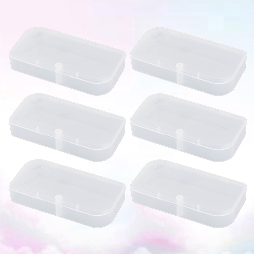 6 Pcs Parts Box Plastic Cases Tool Storage Clear Organizer Container