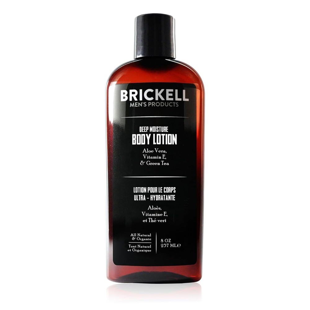 Brickell Men's Deep Moisture Body Lotion for Men, Natural and Organic Protects a
