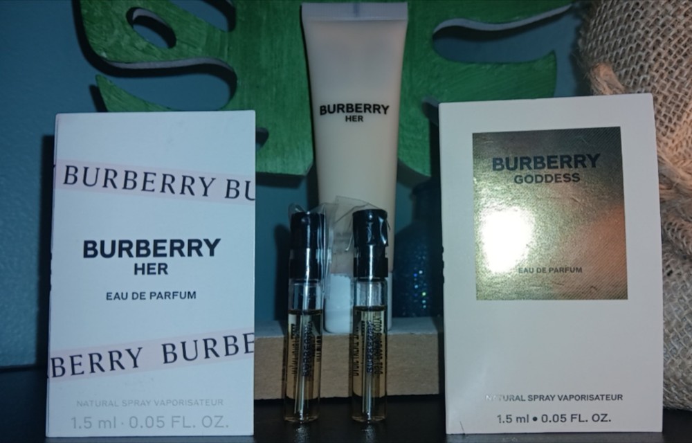 5pc Burberry Perfume Samples .05oz + 1oz Body Lotion