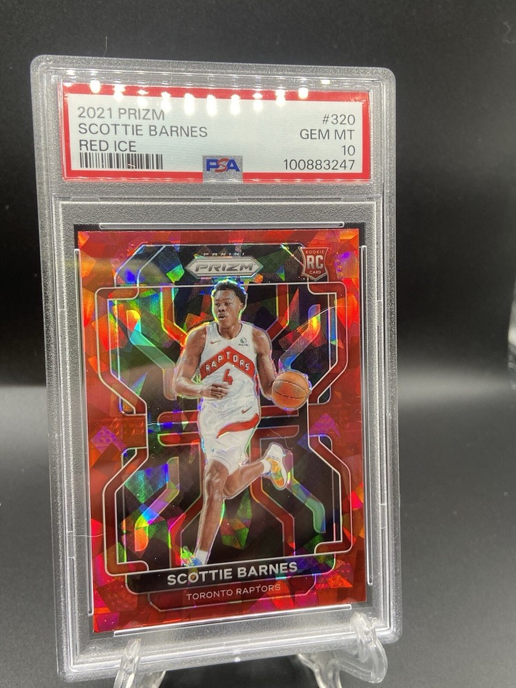 2021 Panini Prizm Scottie Barnes Red Ice Prizm Rookie #320 PSA 10 color match