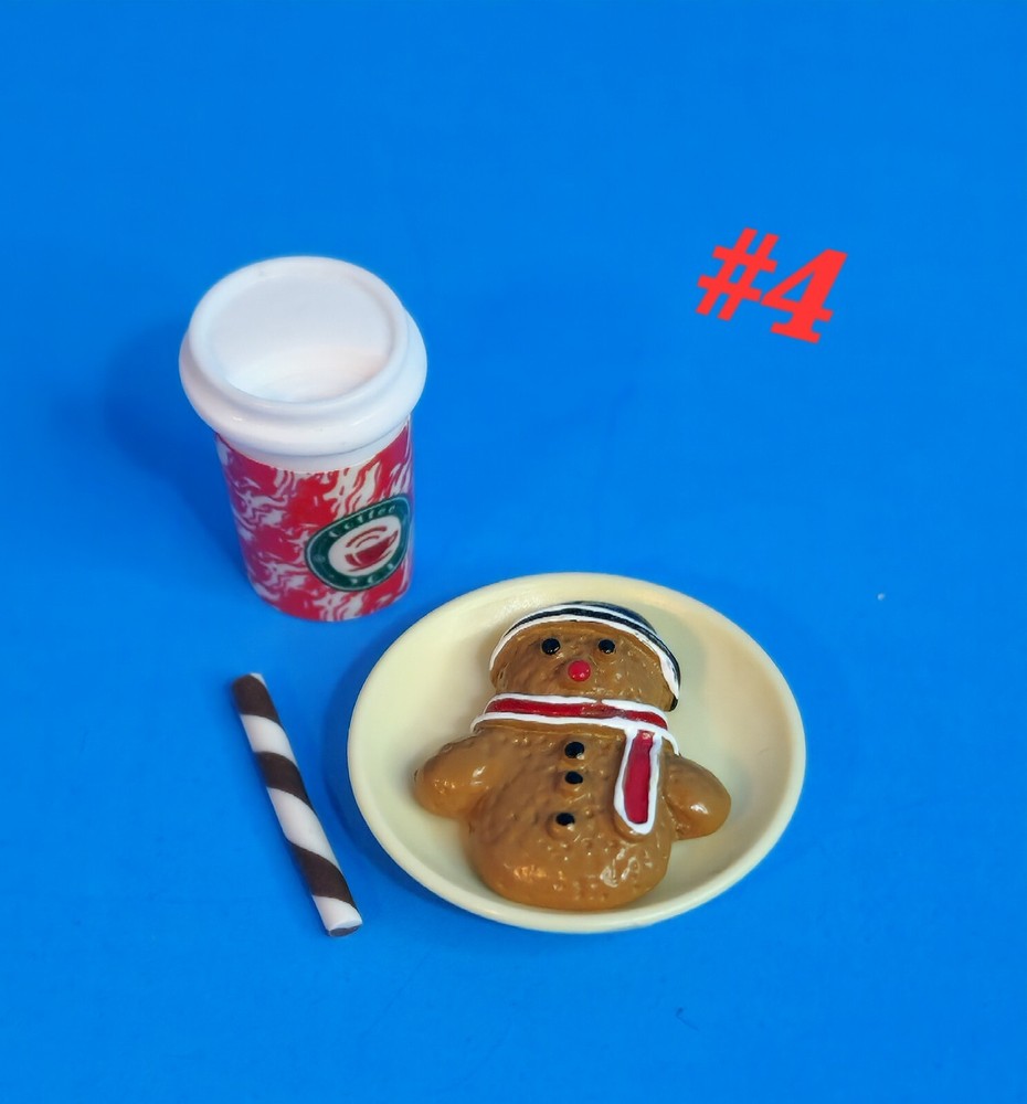 CHRISTMAS SALE! KITCHEN LITTLES COOKIES & COFFEE FOR SANTA DESSERT Barbie Food 4-image