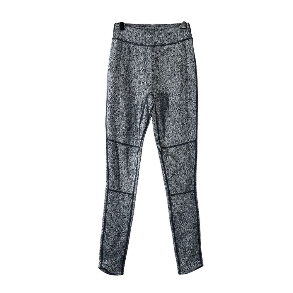 Gymshark Women's Leggings Marl Gray Fleur Textured High Rise Pants Size XS