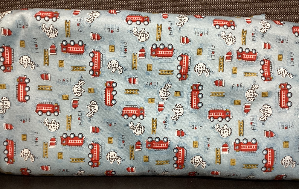 1 1/2 Yards Cotton Knit, Fire Engines, Dalmatians, Ladders Jo-Ann Fabrics 60