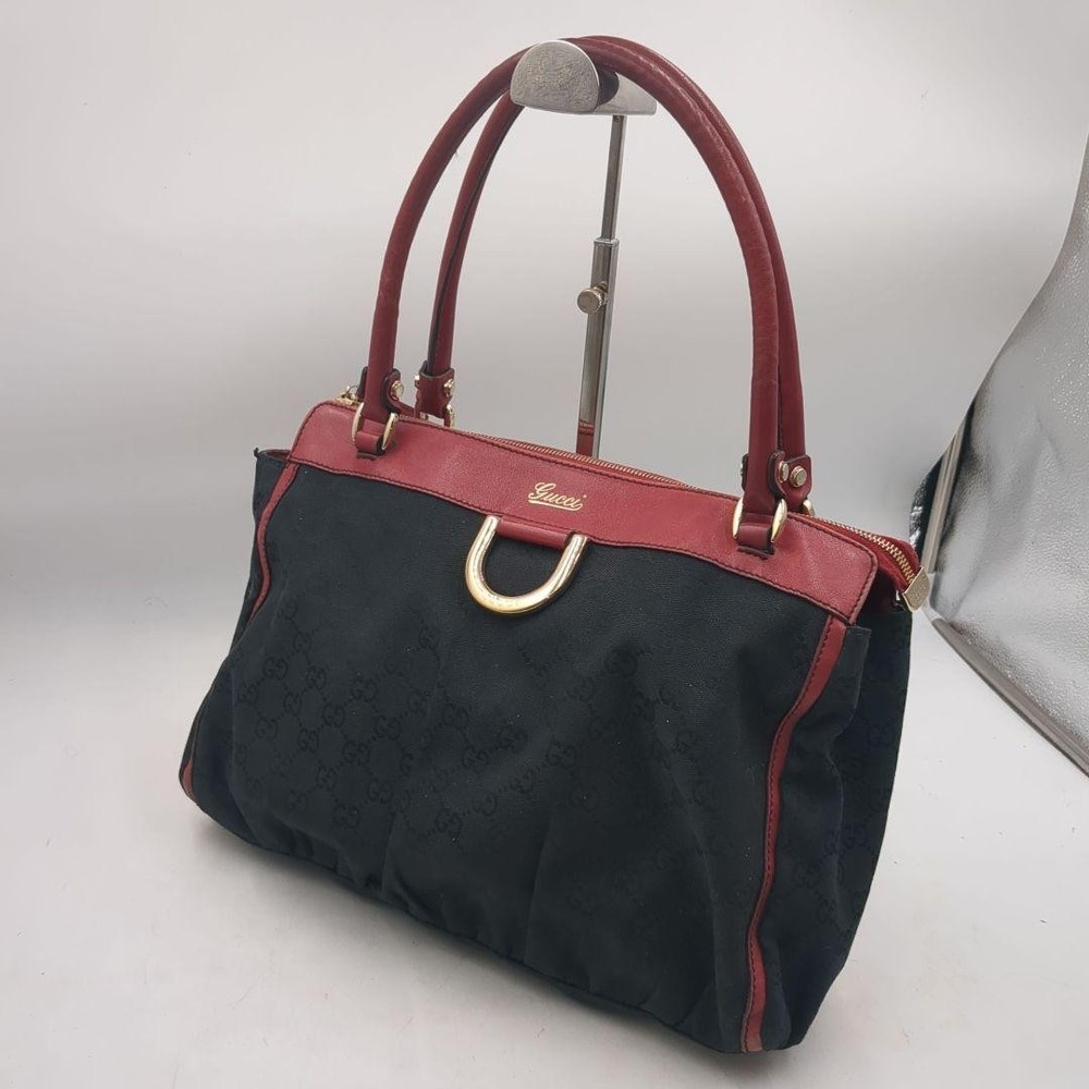 GUCCI GG Canvas Black Tote Bag Authentic G06091344 Luxury Handbag