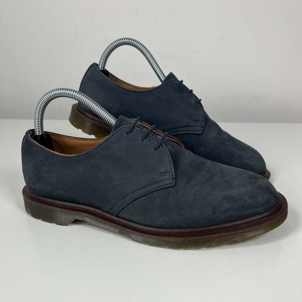 Dr Martens 1461 Vintage Made In England Womens Shoes Blue Nubuck Suede Size 5 UK