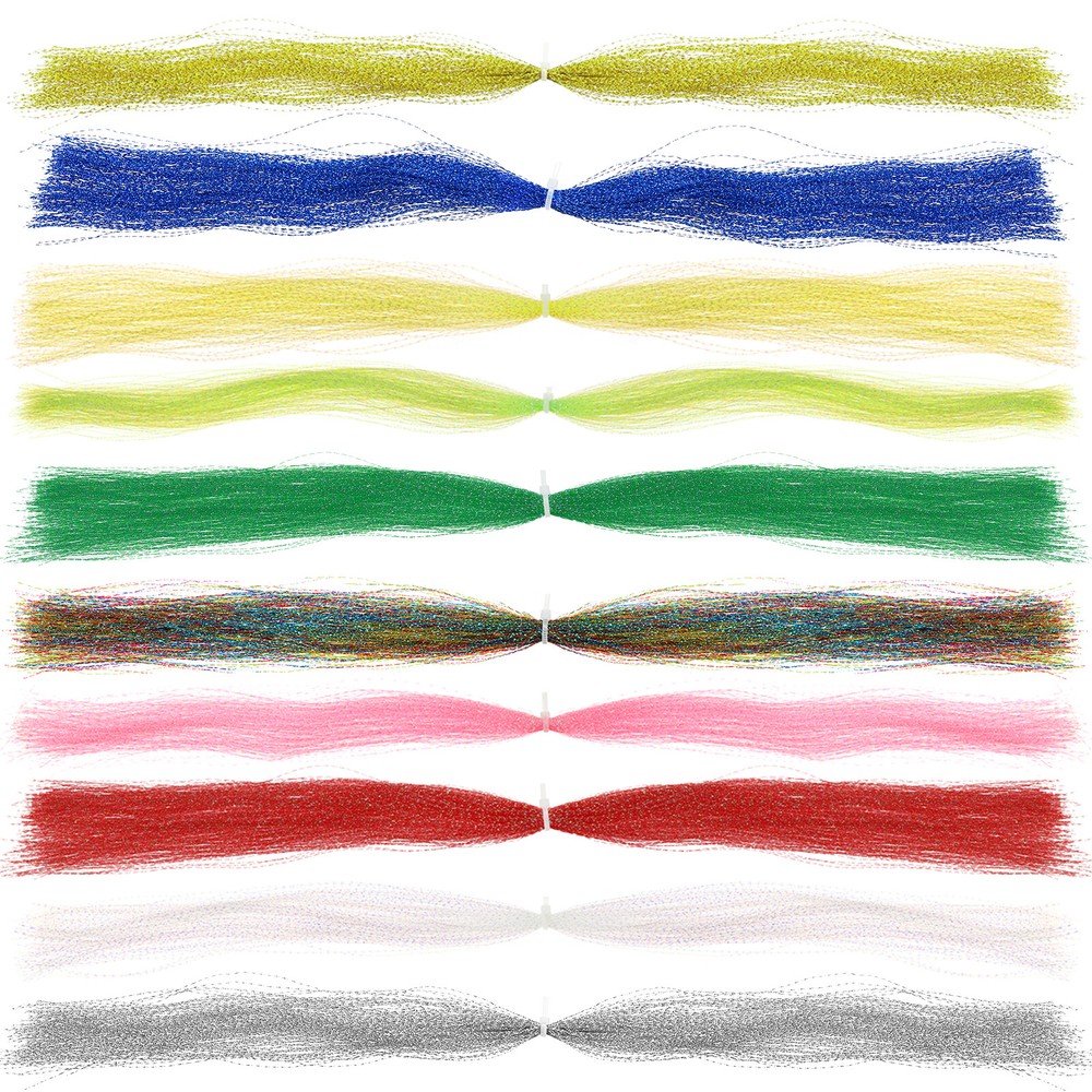 10Pcs 250 Strands Crystal Flash Line Fly Fishing Tying Material 10 Colors