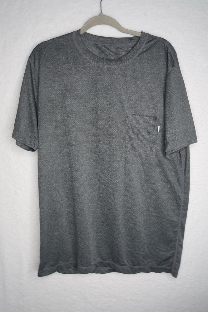 Vuori Men's Shirt Sz L Gray Heathered Performance Activewear Pullover Top