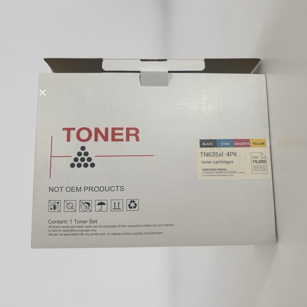 TN635XL Toner Cartridges 4 Pack Set Compatible Brother HL-L8430CDW MFC-L8970CDW