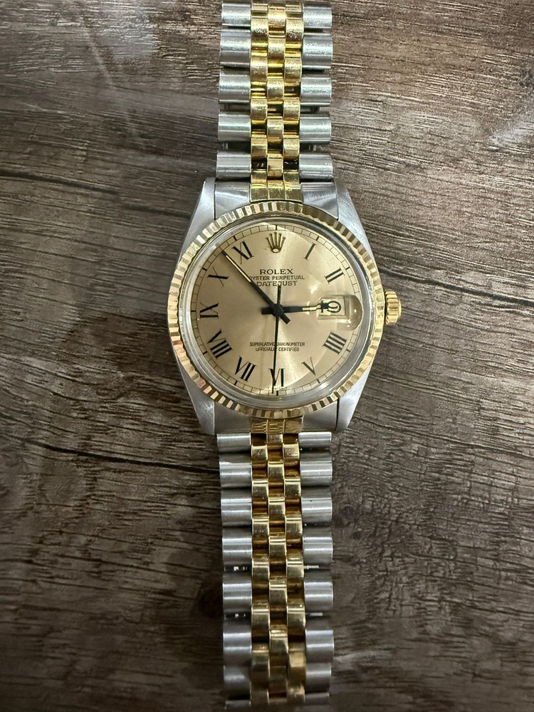 Vintage Rolex 16013 Buckley Gold Dial Men's Automatic Watch 1980