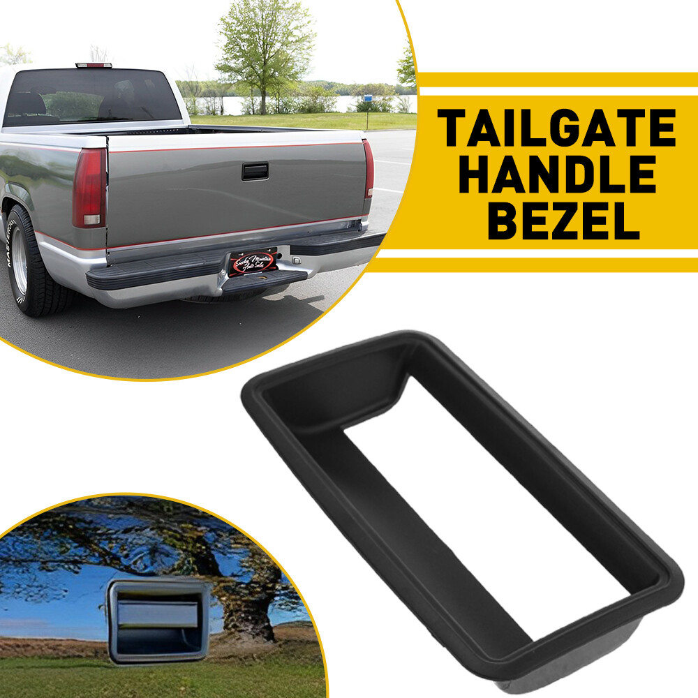 Black Tailgate Handle Bezel for Chevy Silverado 1500 2500 3500 Trucks