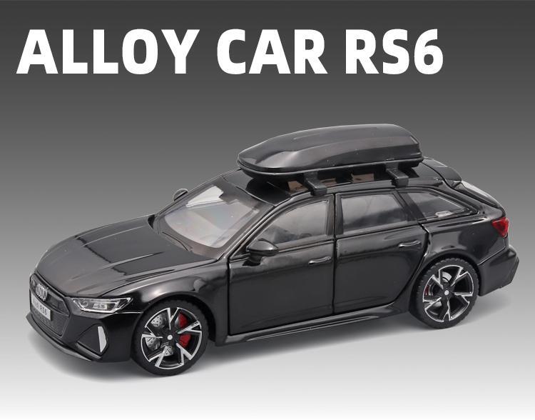 1:32 Scale Diecast RS6 Black Edition Model Car with Realistic Simulation and Gift Features