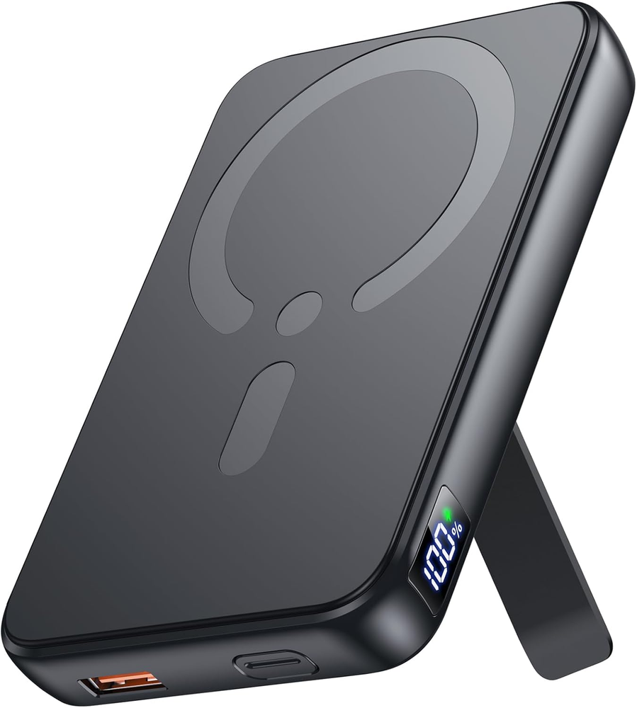 12000mAh MagSafe Wireless Power Bank with Stand for iPhone Fast Charging