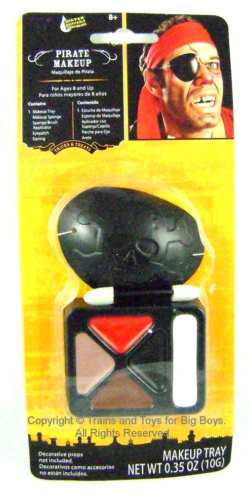 PIRATE MAKEUP KIT Halloween Costume Accessories Pirates Eyepatch Earring New r