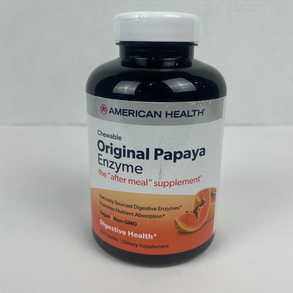 American Health Original Papaya Enzyme, 600 Chewable Tablets