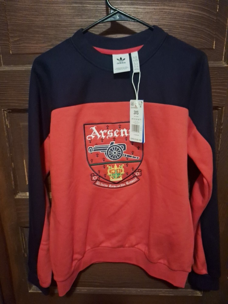 Adidas Originals AFC Arsenal Football Club Vintage Sweatshirt  Navy Red