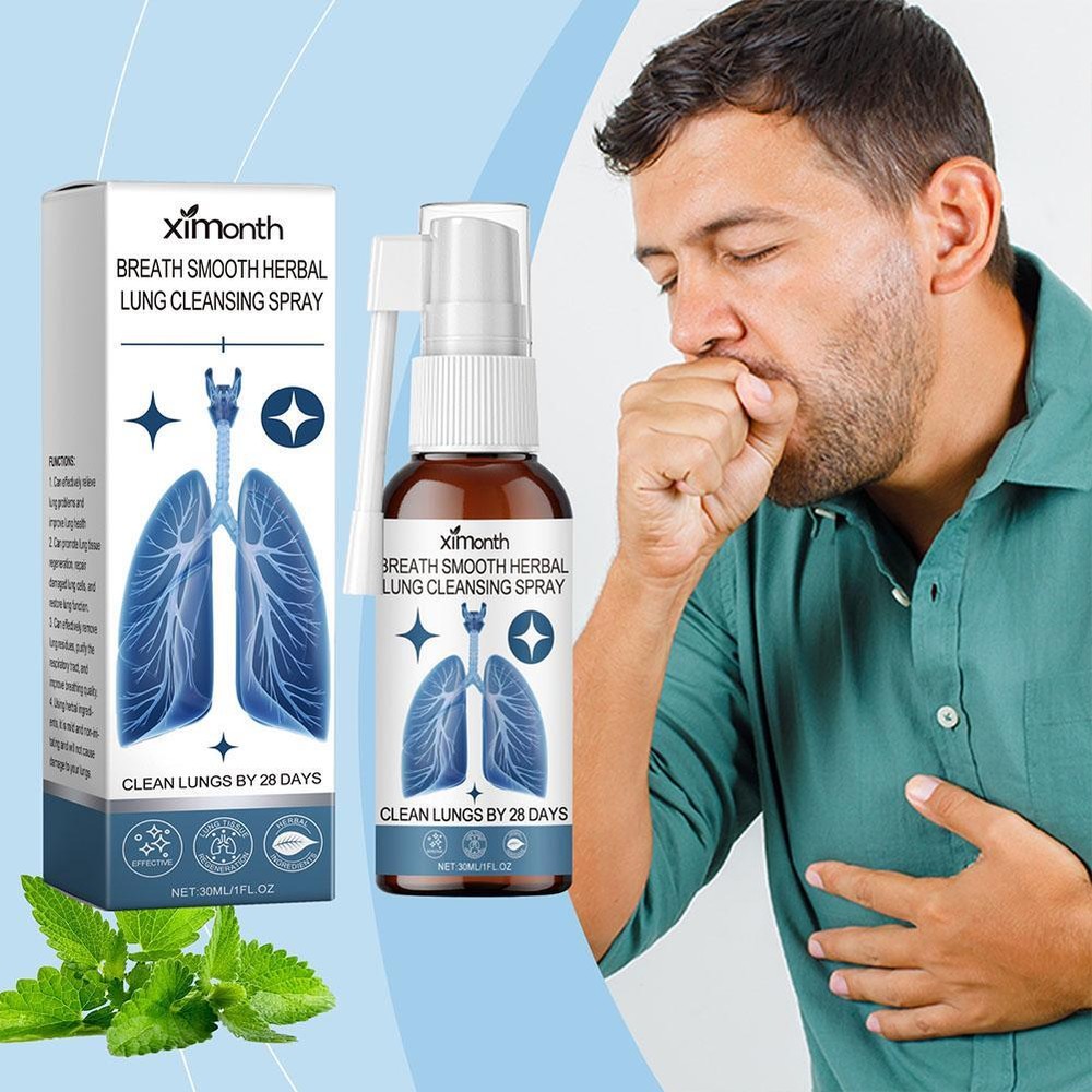 Breath Smooth Herbal Lung Cleansing Spray Relieve Lung Discomfort T7N7