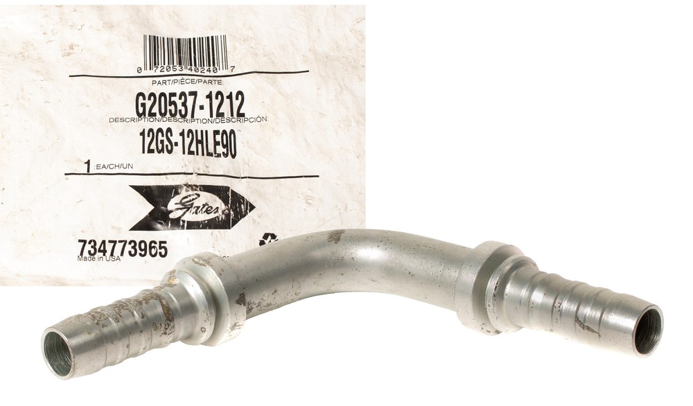 Gates GlobalSpiral Hydraulic Hose Extender 90° Bent Tube G20537-1212