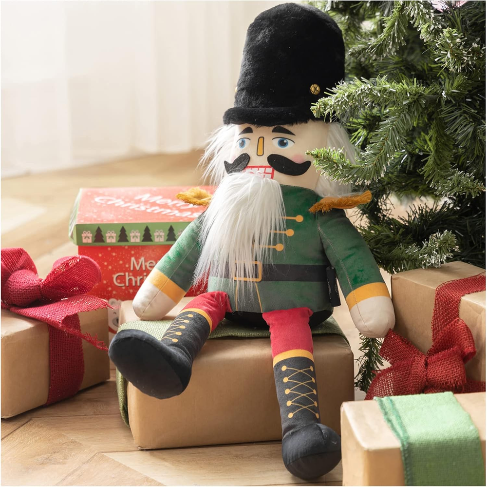 Nutcracker Christmas Throw Pillow Handcrafted Velvet Decorations Decor Pillow Fa