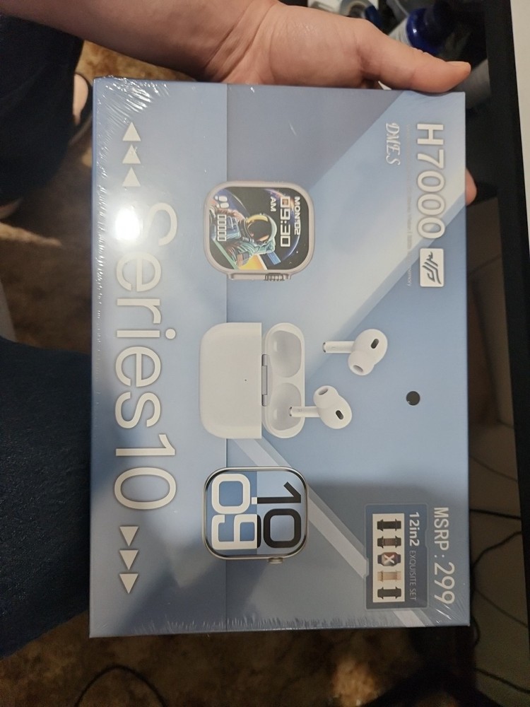 12in1 H700 Smart Watch with Wireless Earbuds Bundle