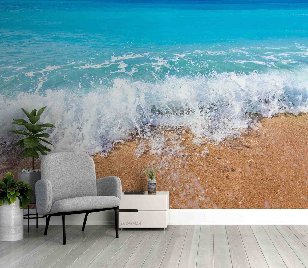 3D Ocean Beach Landscape Wall Murals Wallpaper Murals Wall Sticker 4
