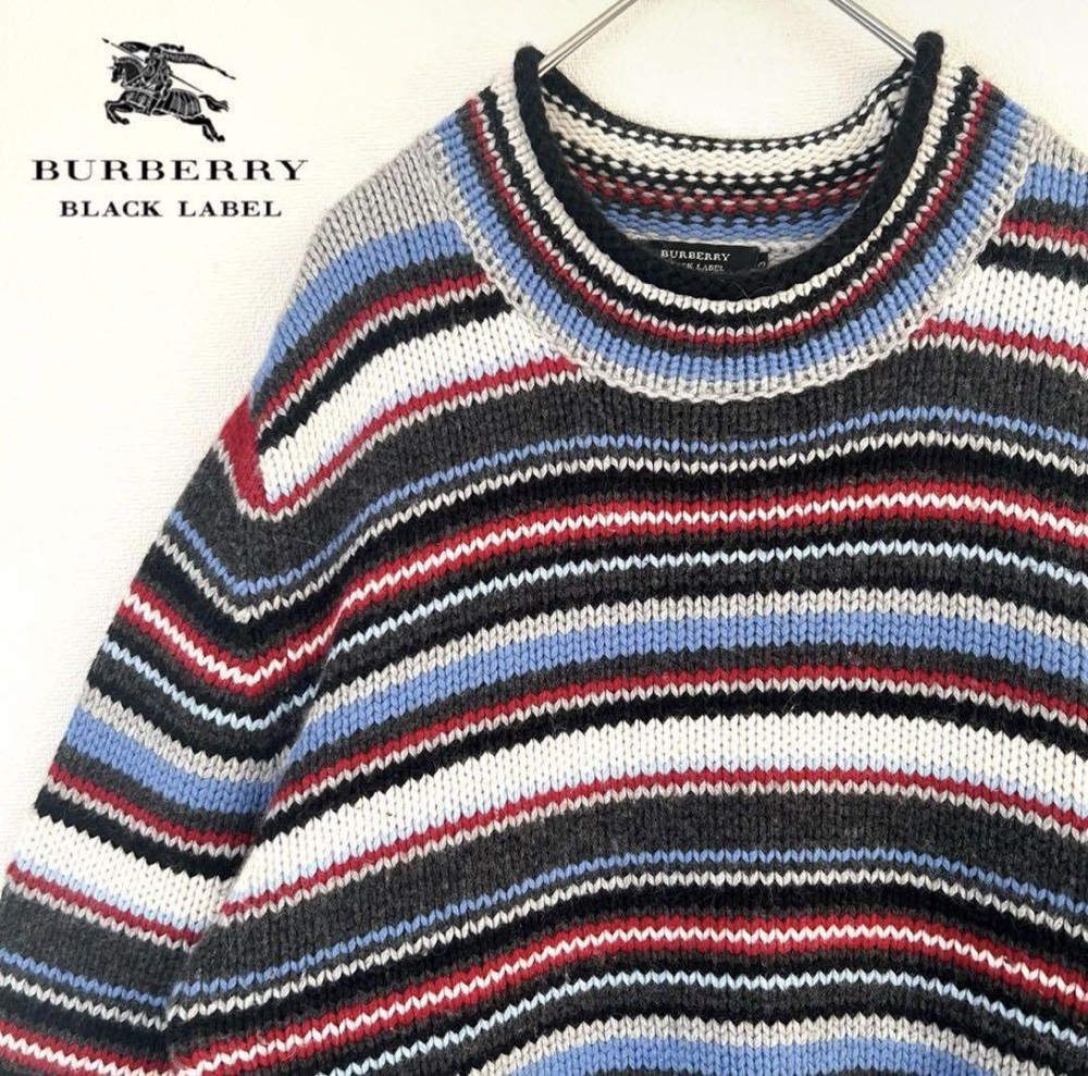 Burberry Black Label black label sweater multi L F/S from Japan