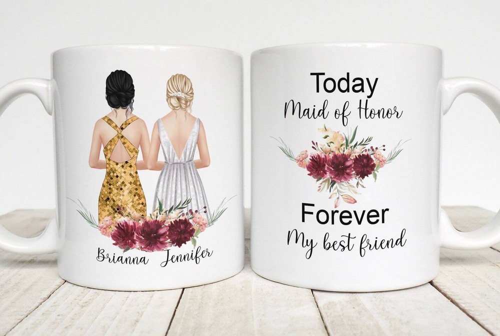 Custom Maid Of Honor Gift Mug Best Friend Gift Bridal Party Gift For Maid Of