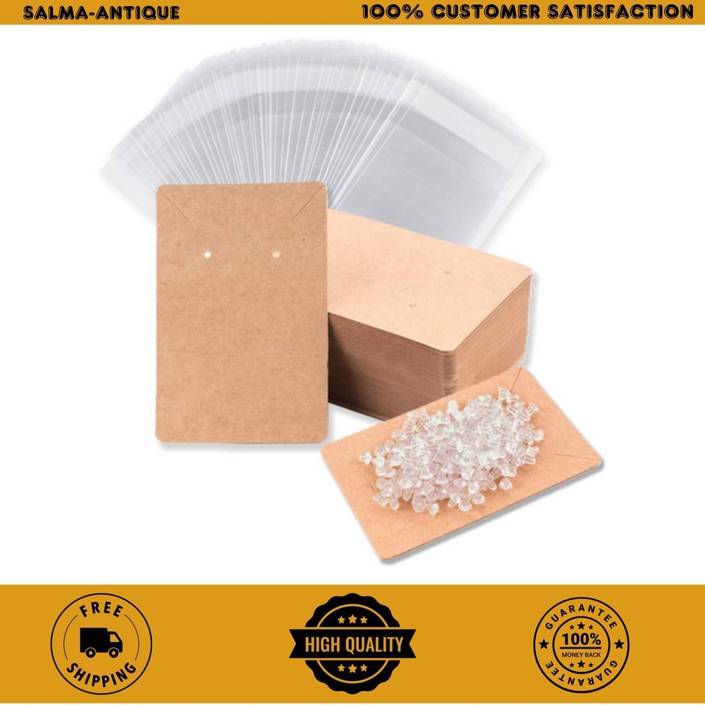 Earring Display Cards with 100 Pcs Earring Holder Cards 200 Pcs Earring