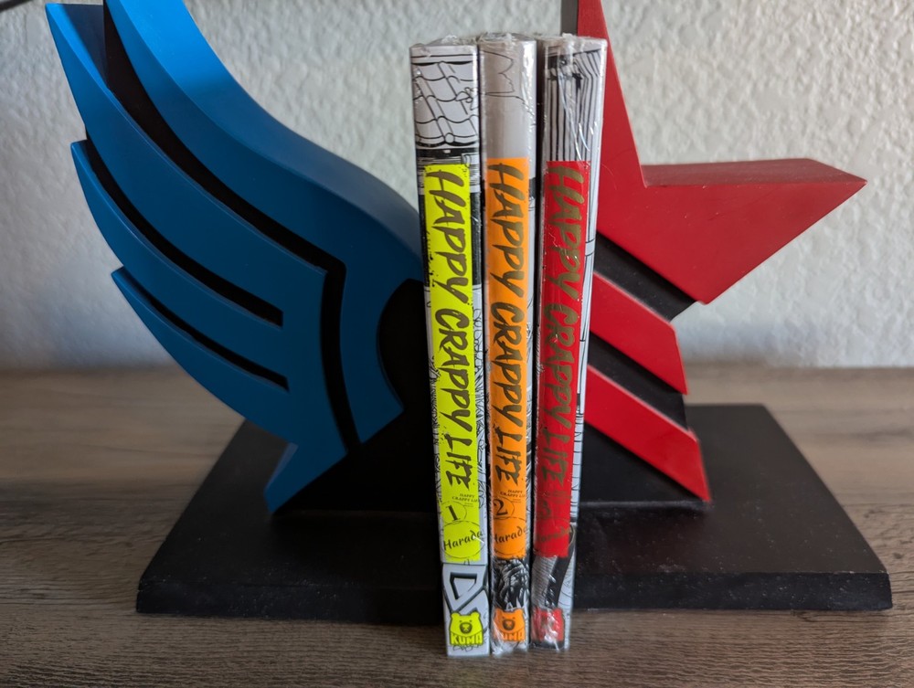 Happy Crappy Life Vol 1-3 English Manga Set Yaoi Dark Comedy by Harada