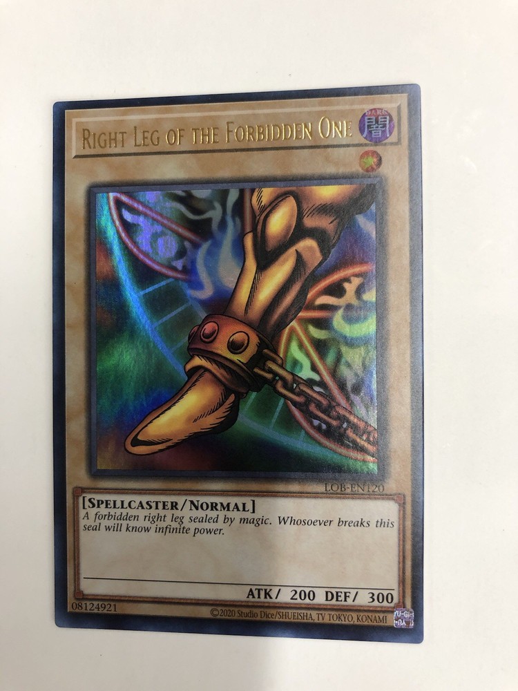 Right Leg of the Forbidden One LOB-EN120 Unlimited Edition Legend of Blue Eyes White Dragon