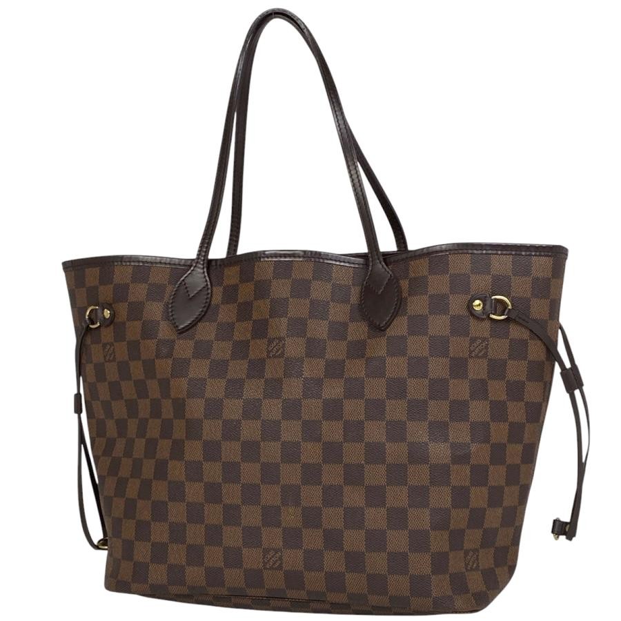 Louis Vuitton Neverfull MM Damier Brown Shoulder Tote Bag