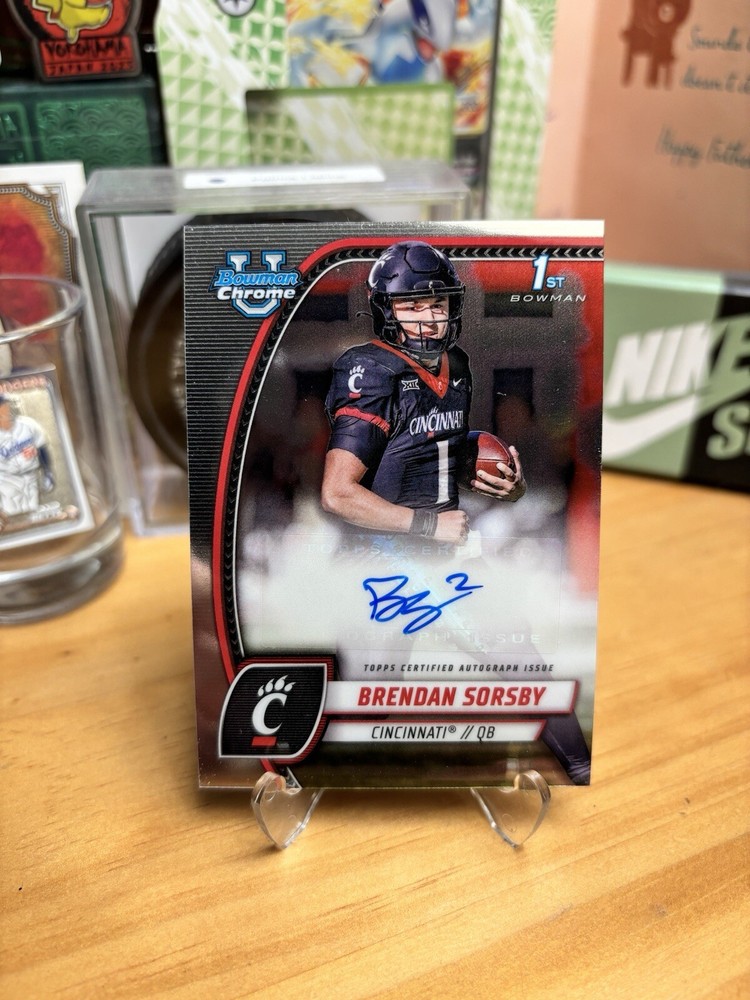 Brendan Sorsby Bowman Chrome University Autograph Cincinnati Bearcats