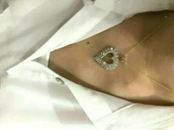 2 CT VVS1 Diamond Double Heart Shaped Pendant Necklace 14k Yellow Gold Finish