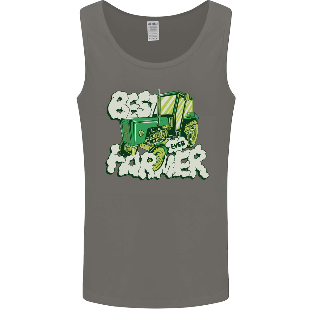 Best Farmer Ever Farming Fathers Day Mens Vest Tank Top