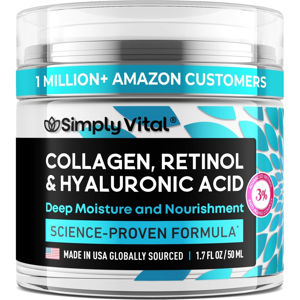 SimplyVital Anti-Aging Collagen Retinol & Hyaluronic Acid Face Cream