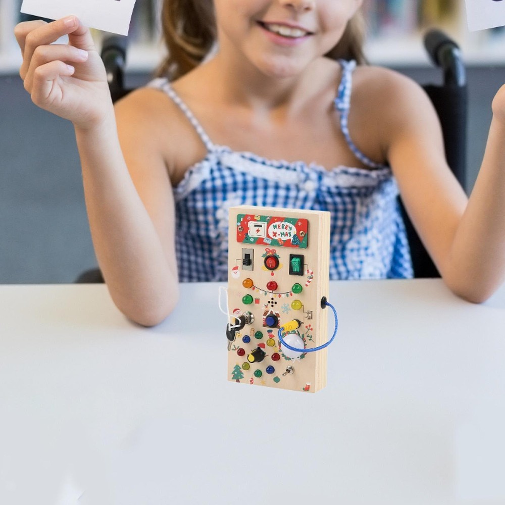 LED Busy Board Montessori Gift Color Recognition Teaching Aid Developmental