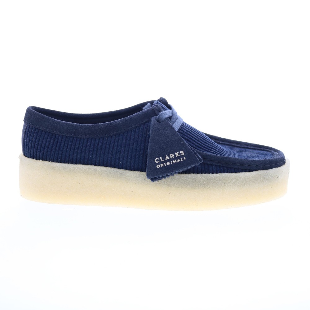 Clarks Wallabee Cup 26174005 Womens Blue Oxfords & Lace Ups Casual Shoes