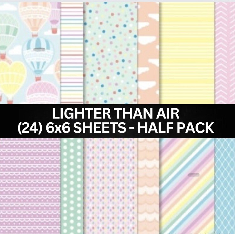 Stampin Up LIGHTER THAN AIR Designer Series Paper - Half Pack - (24) 6x6 Sheets
