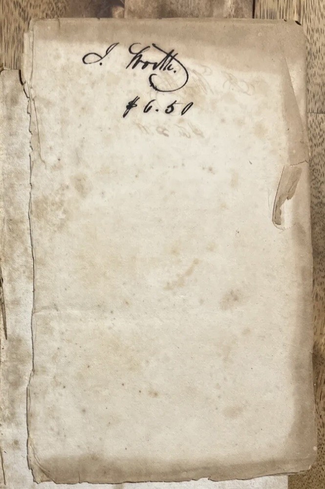 Signature/autograph Of Jonathan Worth North Carolina Governor 1865-68