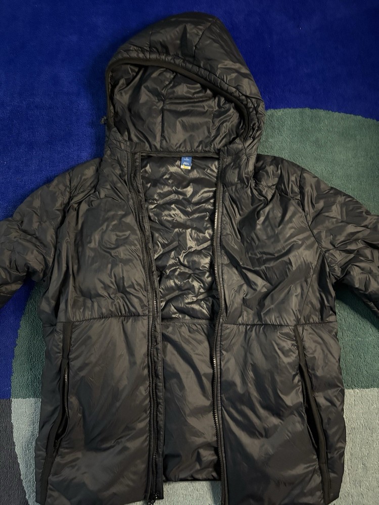 Men's Puffer Jacket Size Medium Black Zip