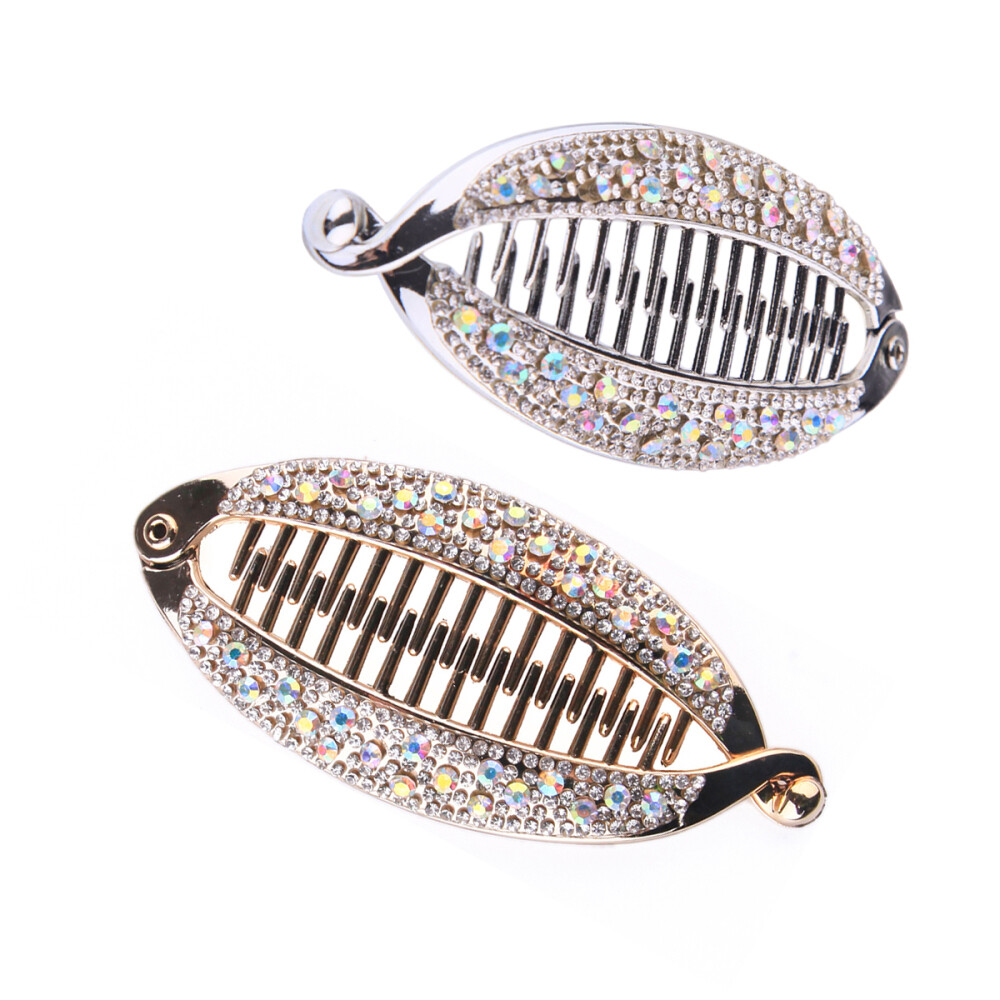 4PCS Banana Hair Clips for Women Fishtail Combs Clincher Set