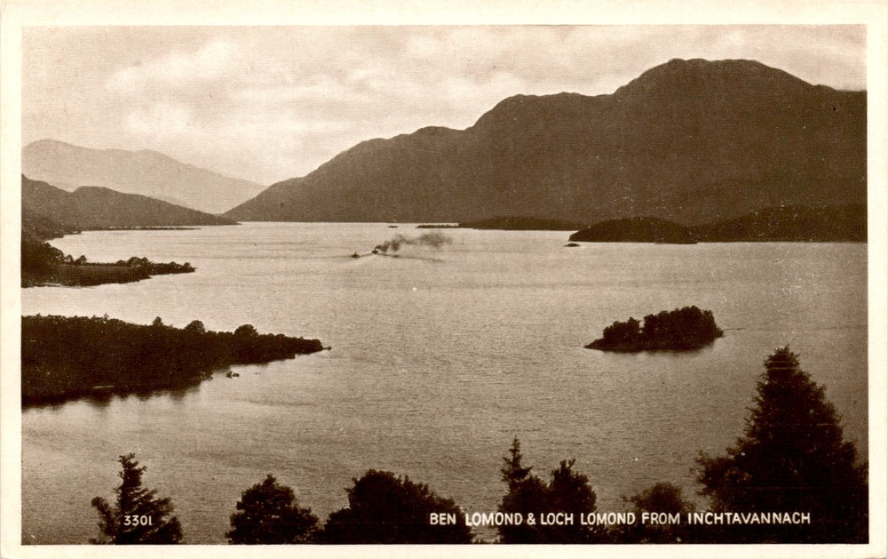 BEN LOMOND, LOCH LOMOND, INCHTAVANNACH, J Postcard