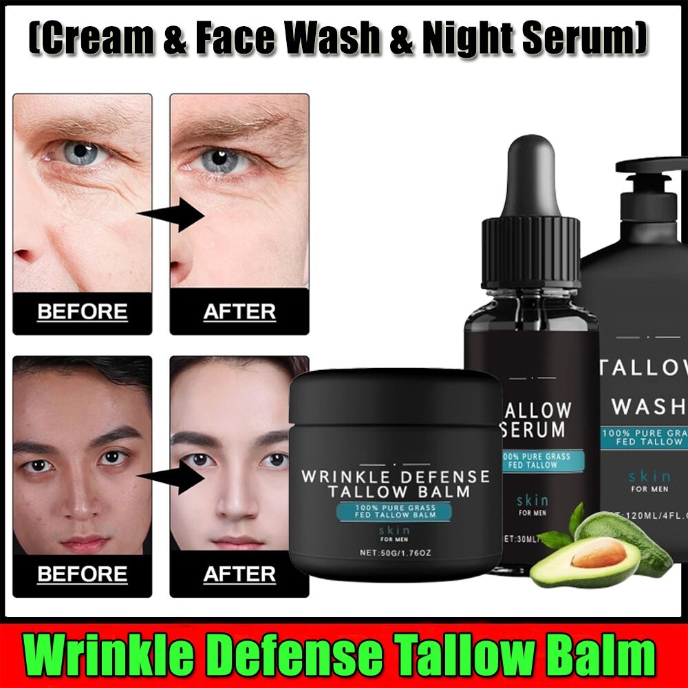 Grass Fed Whipped Beef Tallow Face Wash & Night Serum Unscented