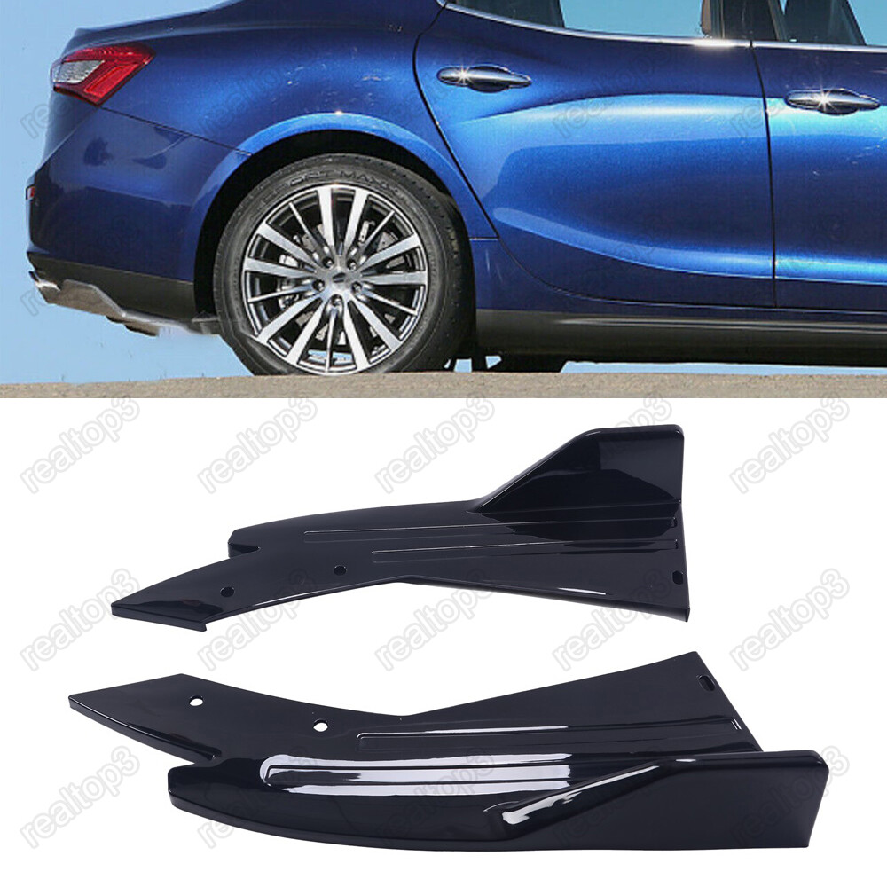 Black Rear Bumper Lip Diffuser & Side Skirts for Alfa Romeo Giulia   