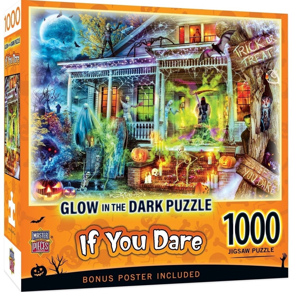 Glow In The Dark Jigsaw Puzzle 1000 Piece If You Dare Halloween Theme