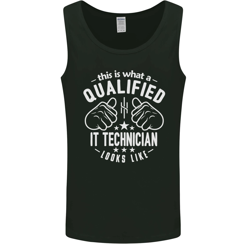 A Qualified IT Technician Looks Like Mens Vest Tank Top
