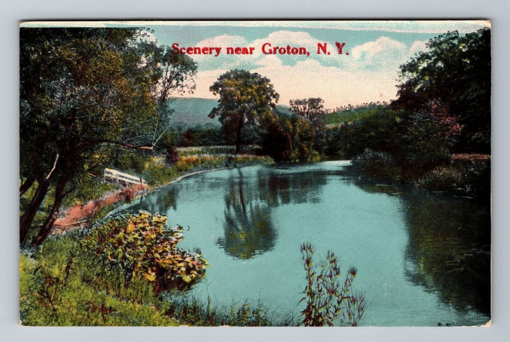 Groton NY-New York, Scenery, Scenic View, c1912 Vintage Souvenir Postcard