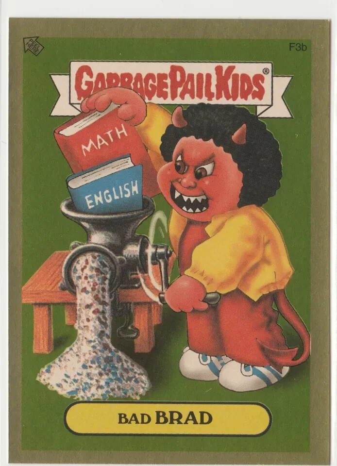 Bad Brad F3b Gold Foil Garbage Pail Kids GPK 2004 ANS2 Series 2