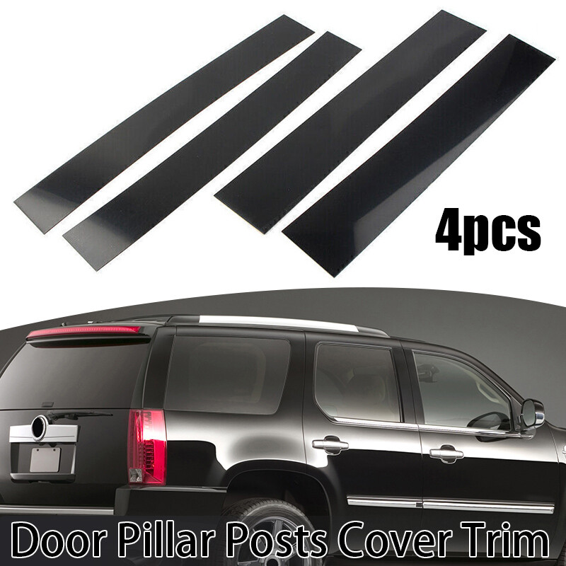 FOR 2007-2014 Cadillac Escalade ESV/EXT Car Black Pillar Posts Door Trim 4PCS