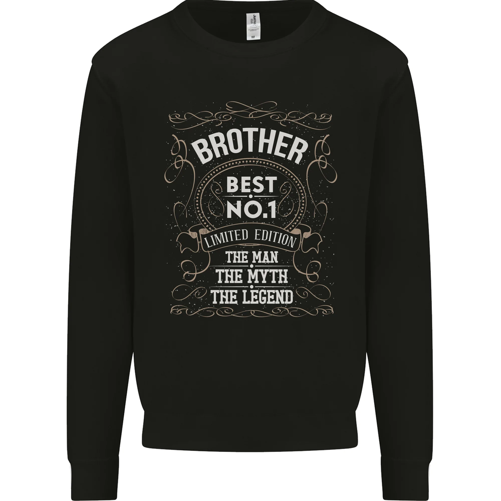 Fathers Day No 1 Brother Man Myth Legend Mens Sweatshirt Jumper-image