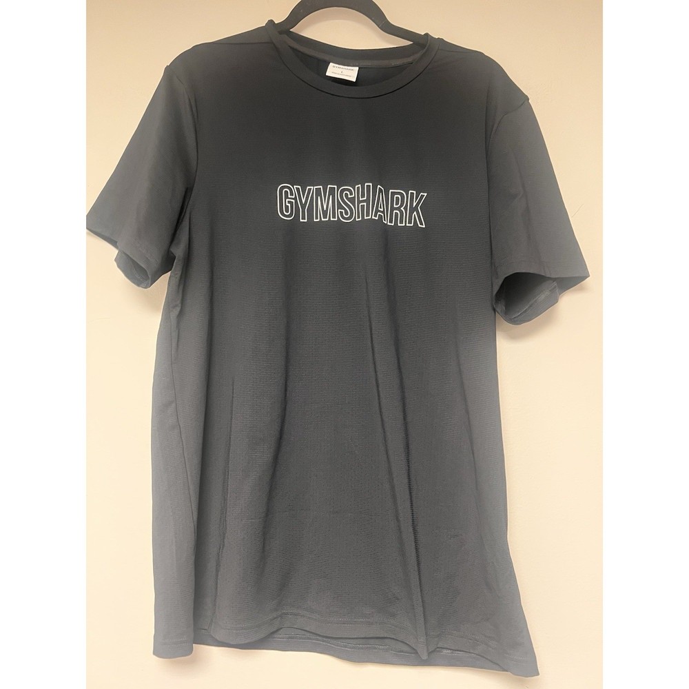 Gymshark Men's Black Gym Training T-Shirt Size Large Short Sleeve Athletic Fit